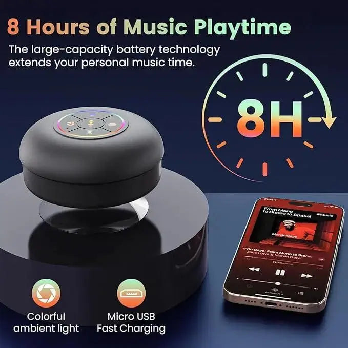 Large Suction Cup Waterproof Bluetooth Speaker 1238