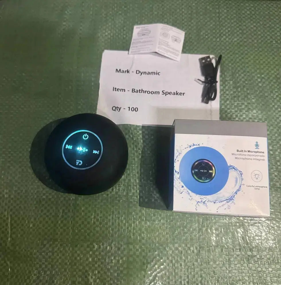 Large Suction Cup Waterproof Bluetooth Speaker 1238