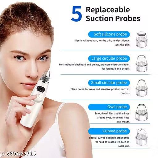 Derma Suction Vacuum Skin Cleanser | 4 in 1 Multi-function Blackhead Remover Tool | Remover Kit Skin Cleaner | Pimple Removal Tool | Ane Removal Tool 26041